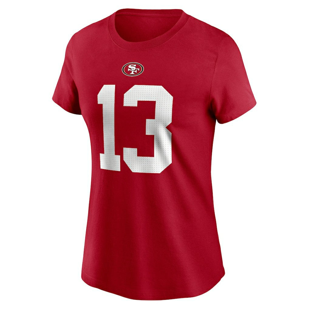 Brock Purdy San Francisco 49ers Women's Player Name & Number T-Shirt - Scarlet T-shirts