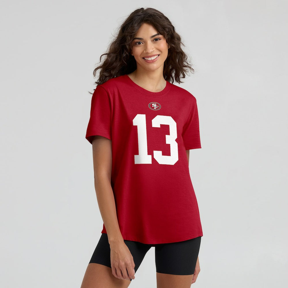 Brock Purdy San Francisco 49ers Women's Player Name & Number T-Shirt - Scarlet T-shirts