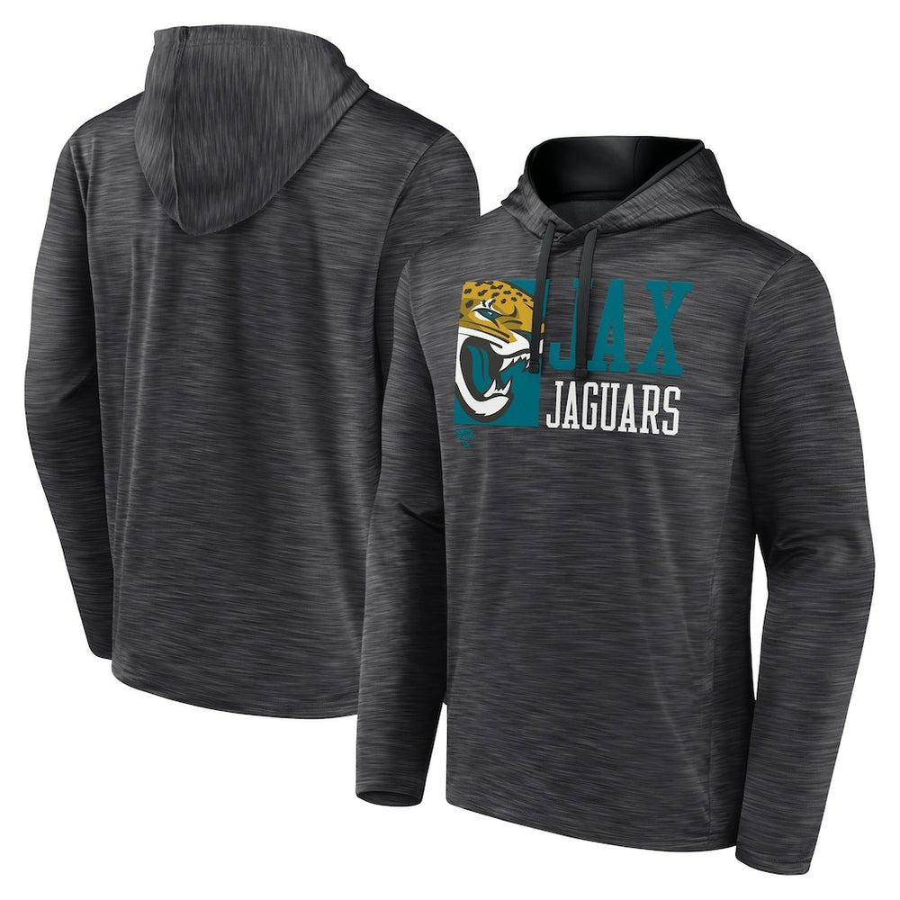 Jacksonville Jaguars Never Quit Hoodie - Heather Charcoal Hoodies