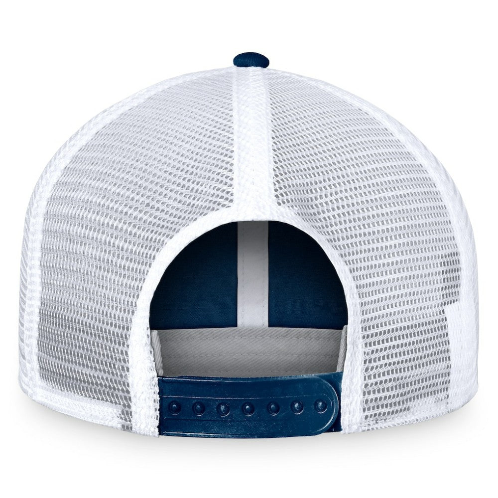 Seattle Kraken Fanatics Free Kick Trucker Adjustable Hat - Deep Sea Blue/White | US 200542907