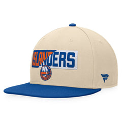 New York Islanders Fanatics Goalaso Snapback Hat - Cream/Royal | US 200542916