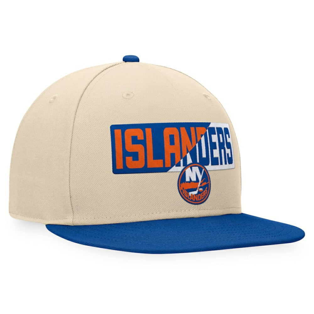 New York Islanders Fanatics Goalaso Snapback Hat - Cream/Royal | US 200542916