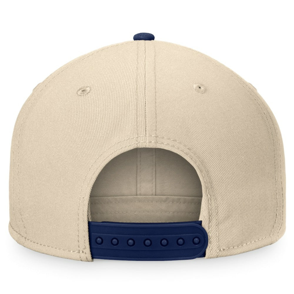 New York Rangers Fanatics Goalaso Snapback Hat - Cream/Navy | US 200542917