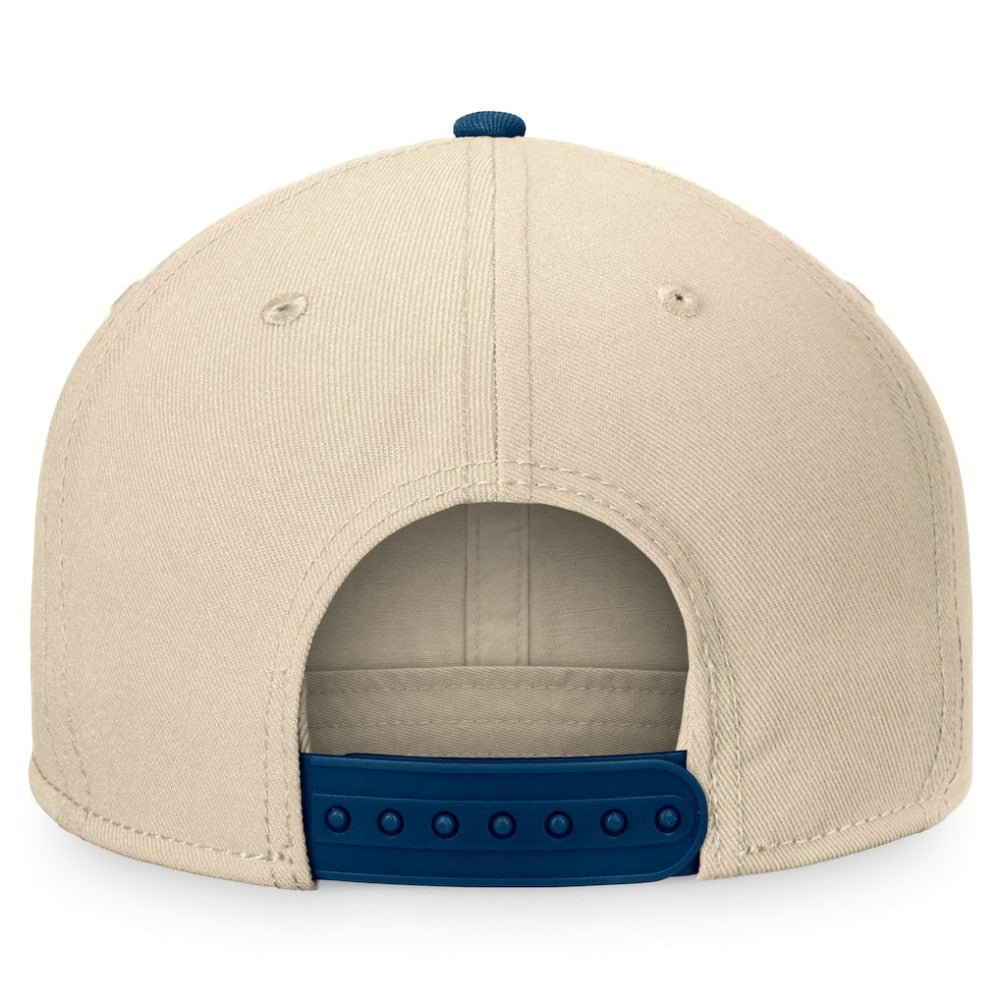Seattle Kraken Fanatics Goalaso Snapback Hat - Cream/Deep Sea Blue | US 200542921
