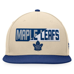 Toronto Maple Leafs Fanatics Goalaso Snapback Hat - Cream/Blue | US 200542924