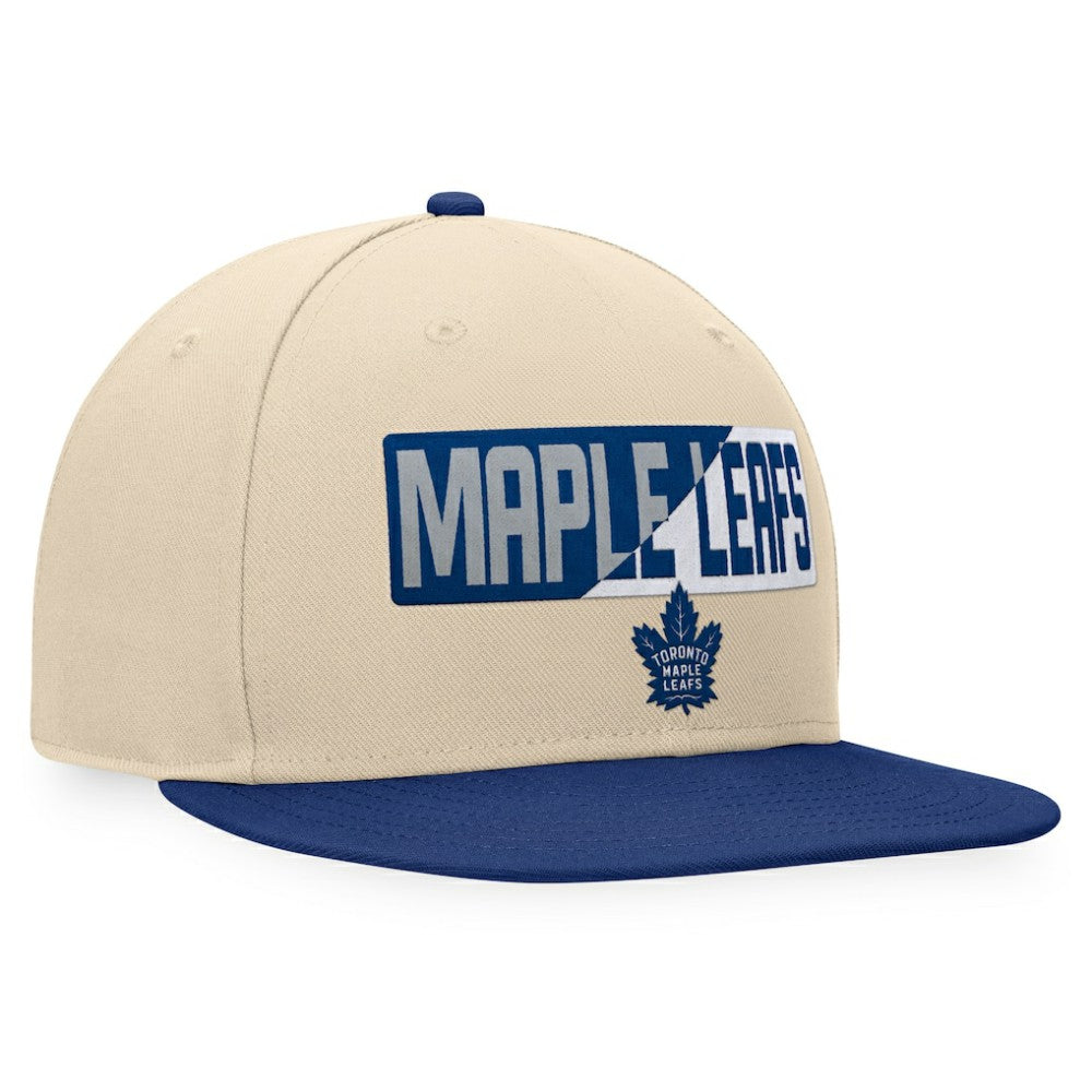 Toronto Maple Leafs Fanatics Goalaso Snapback Hat - Cream/Blue | US 200542924