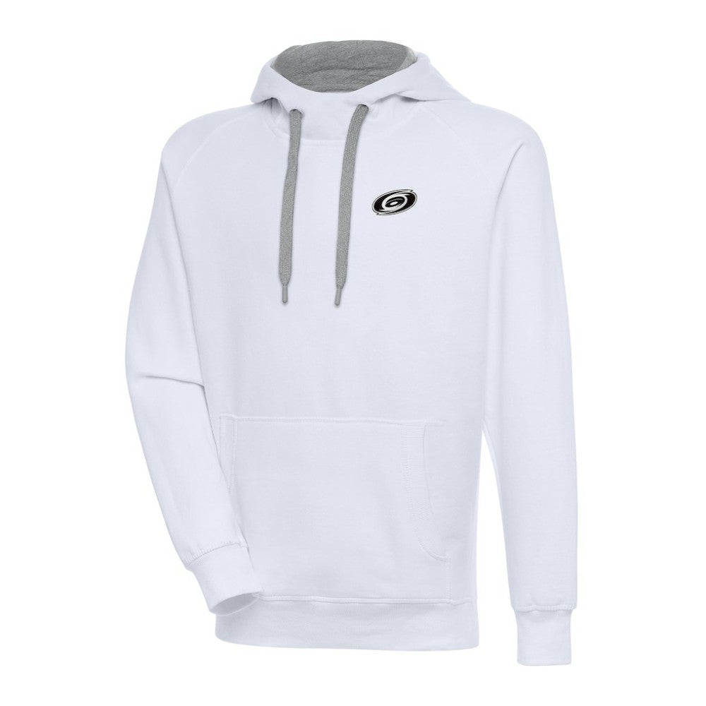 Carolina Hurricanes Antigua Metallic Logo Victory Pullover Hoodie - White | US 200544112