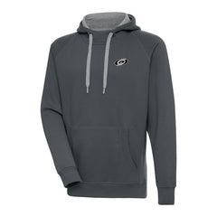 Carolina Hurricanes Antigua Metallic Logo Victory Pullover Hoodie - Charcoal | US 200544128