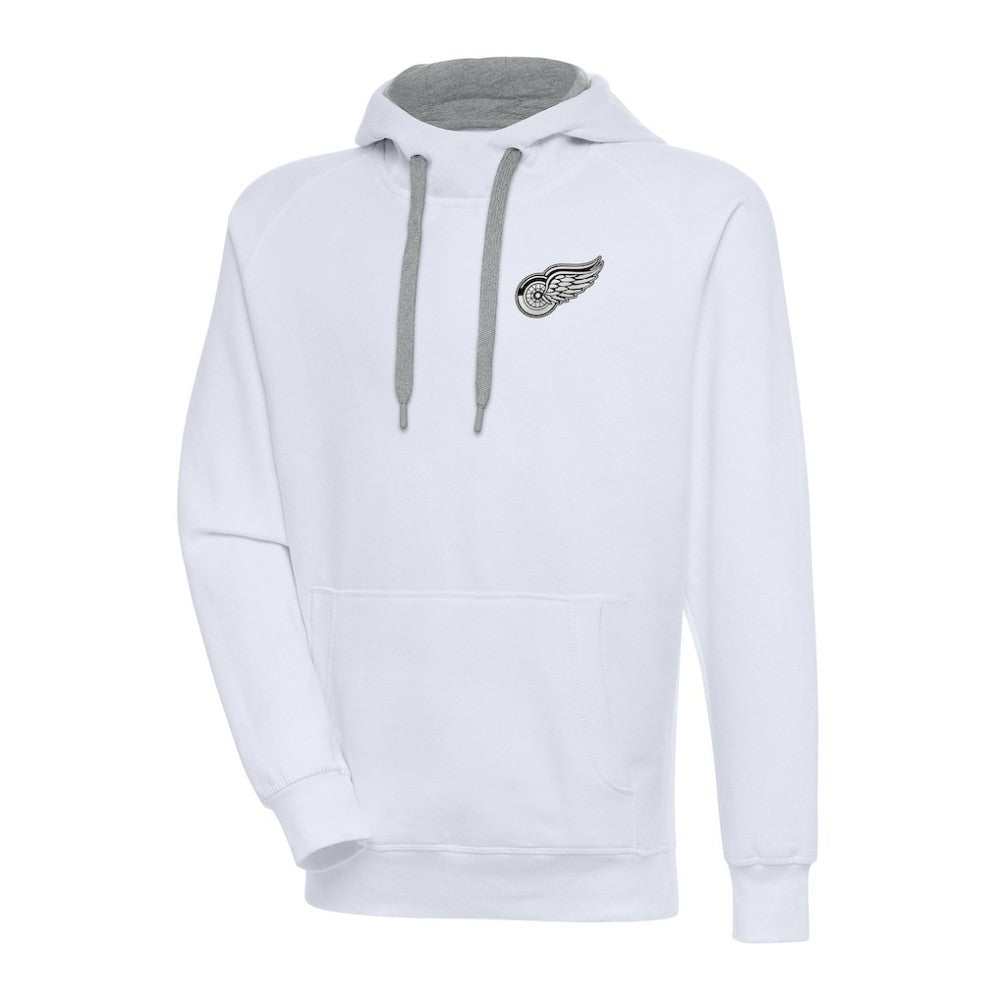 Detroit Red Wings Antigua Metallic Logo Victory Pullover Hoodie - White | US 200544197