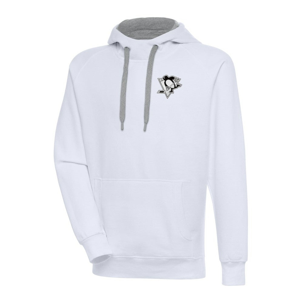 Pittsburgh Penguins Antigua Metallic Logo Victory Pullover Hoodie - White | US 200544256