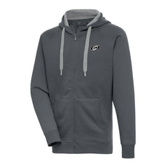 Carolina Hurricanes Antigua Metallic Logo Victory Full-Zip Hoodie - Charcoal | US 200544446