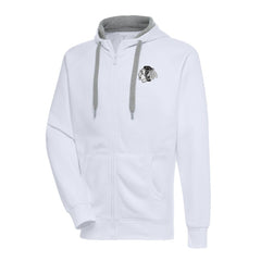 Chicago Blackhawks Antigua Metallic Logo Victory Full-Zip Hoodie - White | US 200544447