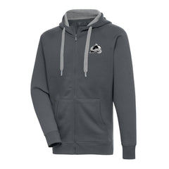 Colorado Avalanche Antigua Metallic Logo Victory Full-Zip Hoodie - Charcoal | US 200544456