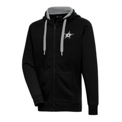 Dallas Stars Antigua Metallic Logo Victory Full-Zip Hoodie - Black | US 200544458