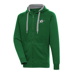 Dallas Stars Antigua Metallic Logo Victory Full-Zip Hoodie - Kelly Green | US 200544460