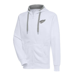 Detroit Red Wings Antigua Metallic Logo Victory Full-Zip Hoodie - White | US 200544462