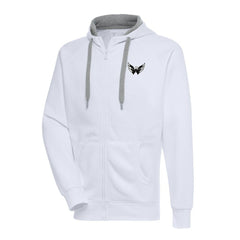 Washington Capitals Antigua Metallic Logo Victory Full-Zip Hoodie - White | US 200544511