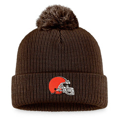 Cleveland Browns Women's Cuffed Knit Hat with Pom - Brown Hats