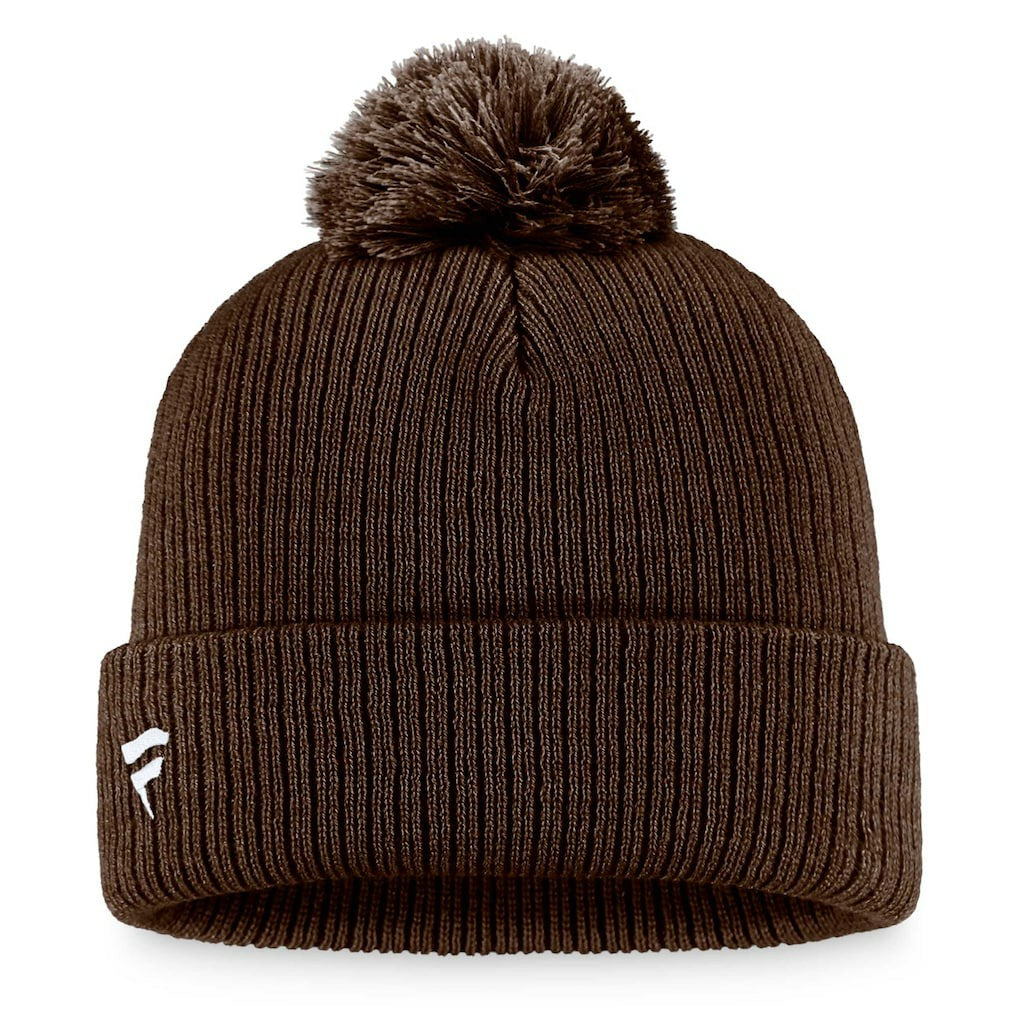 Cleveland Browns Women's Cuffed Knit Hat with Pom - Brown Hats