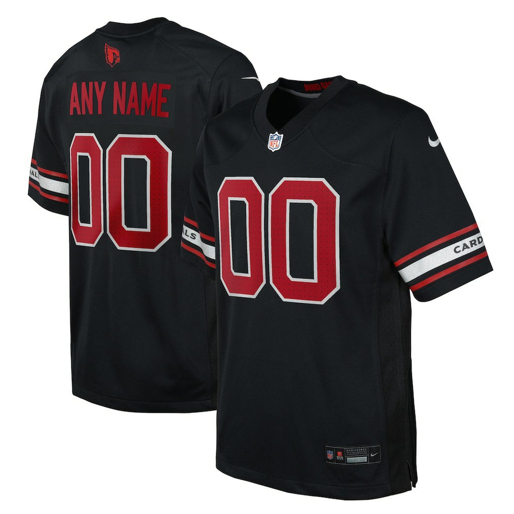 Arizona Cardinals Youth Alternate Custom Game Jersey - Black Jerseys