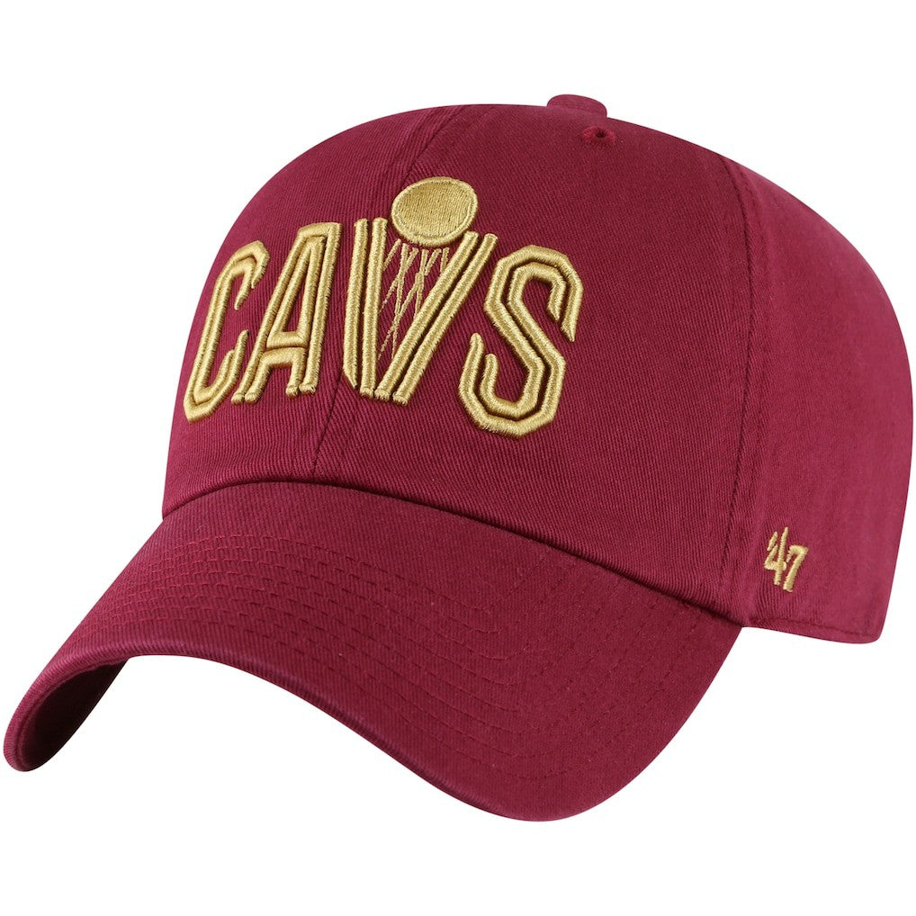 Cleveland Cavaliers '47 Core Wordmark Clean Up Adjustable Hat Wine - 47 brand