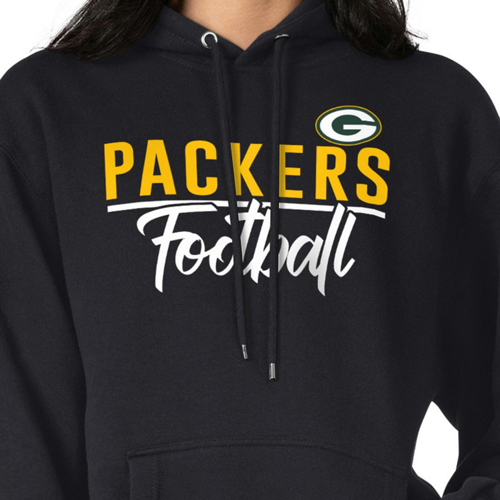 Green Bay Packers G-III 4Her by Carl Banks Women's Graphic Fleece Pullover Hoodie - Black Hoodies