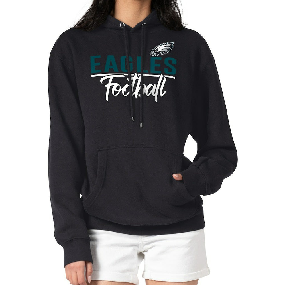 Philadelphia Eagles G-III 4Her by Carl Banks Women's Graphic Fleece Pullover Hoodie - Black Hoodies