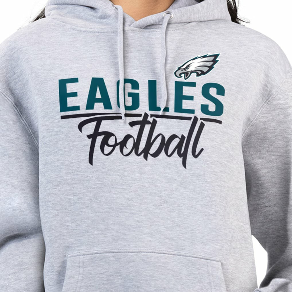 Philadelphia Eagles G-III 4Her by Carl Banks Women's Graphic Fleece Pullover Hoodie - Heather Gray Hoodies