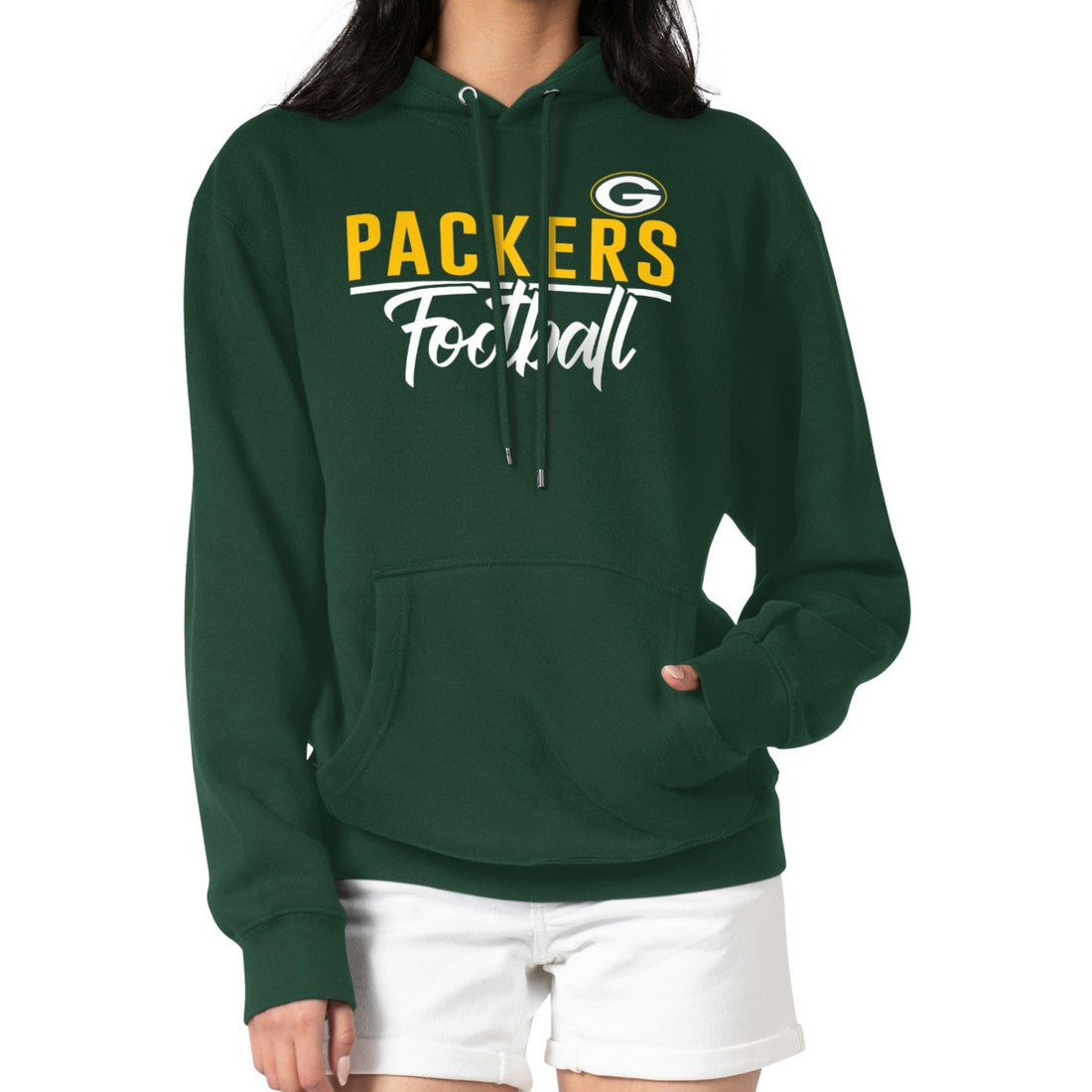 Green Bay Packers G-III 4Her by Carl Banks Women's Graphic Fleece Pullover Hoodie - Green Hoodies