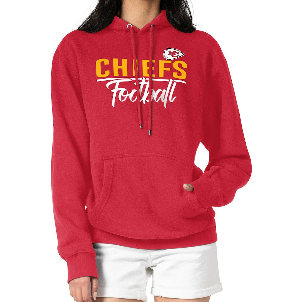 Kansas City Chiefs G-III 4Her by Carl Banks Women's Graphic Fleece Pullover Hoodie - Red Hoodies