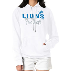 Detroit Lions G-III 4Her by Carl Banks Women's Graphic Fleece Pullover Hoodie - White Hoodies