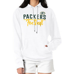 Green Bay Packers G-III 4Her by Carl Banks Women's Graphic Fleece Pullover Hoodie - White Hoodies
