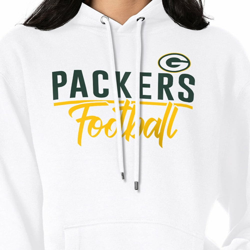 Green Bay Packers G-III 4Her by Carl Banks Women's Graphic Fleece Pullover Hoodie - White Hoodies