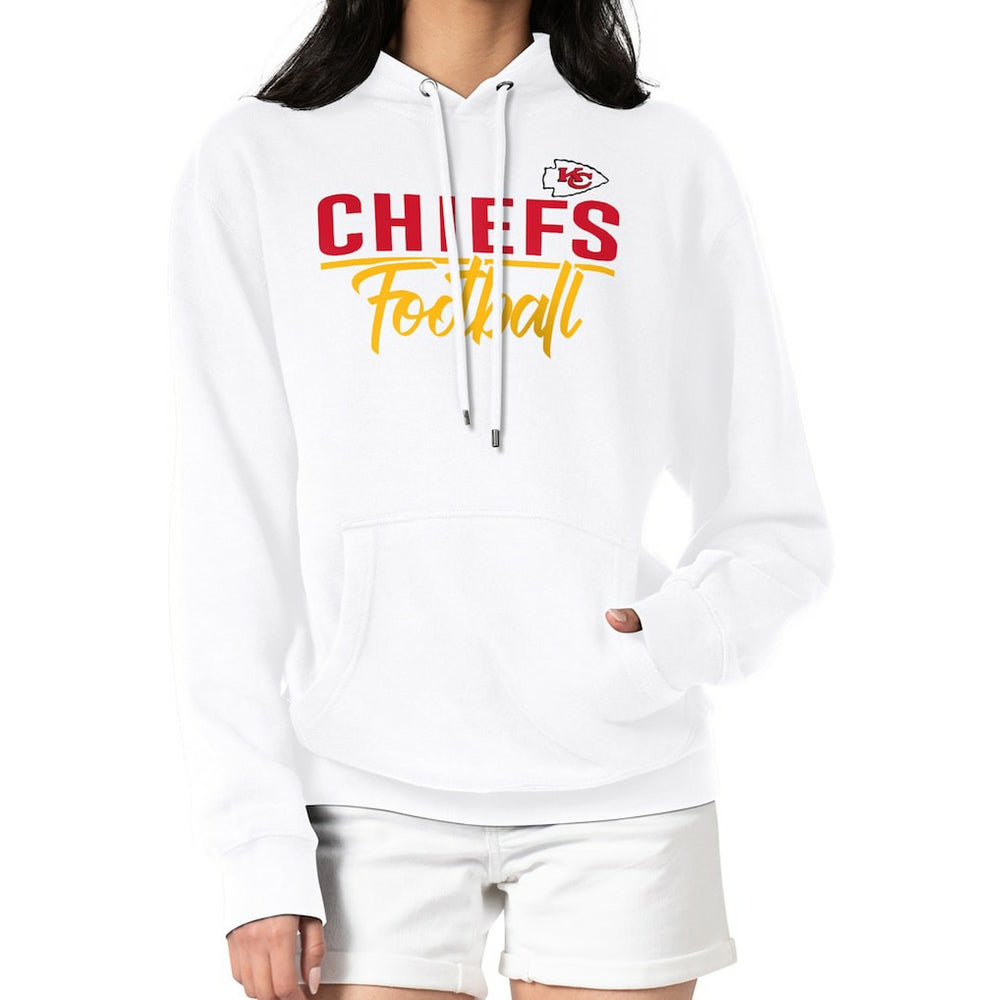 Kansas City Chiefs G-III 4Her by Carl Banks Women's Graphic Fleece Pullover Hoodie - White Hoodies