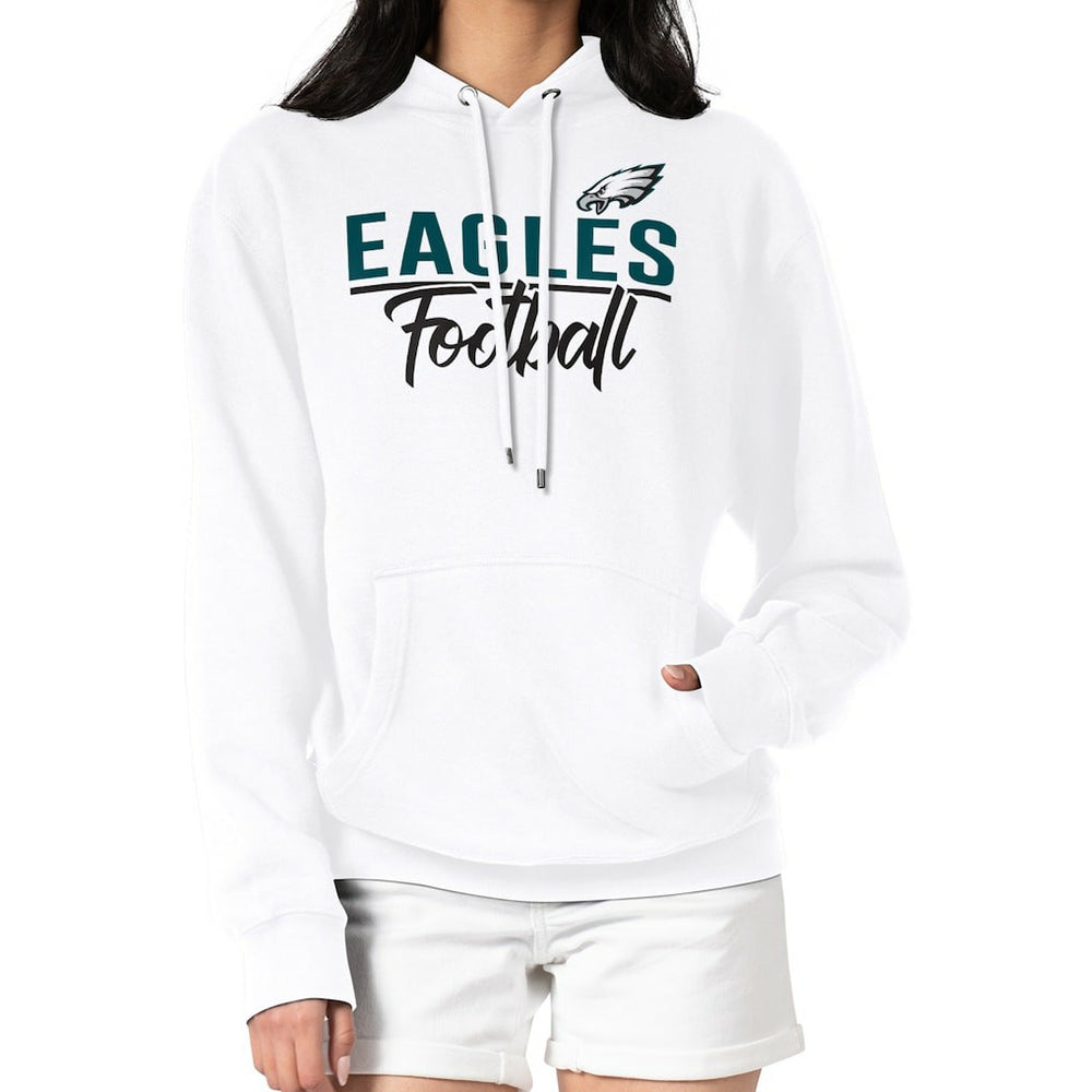 Philadelphia Eagles G-III 4Her by Carl Banks Women's Graphic Fleece Pullover Hoodie - White Hoodies