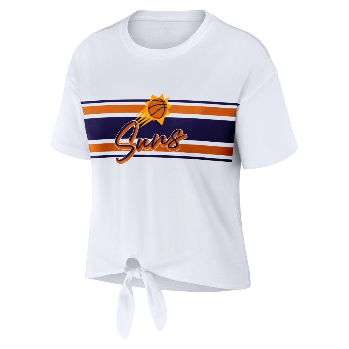 Phoenix Suns WEAR by Erin Andrews Women's Tie-Front T-Shirt White outlet