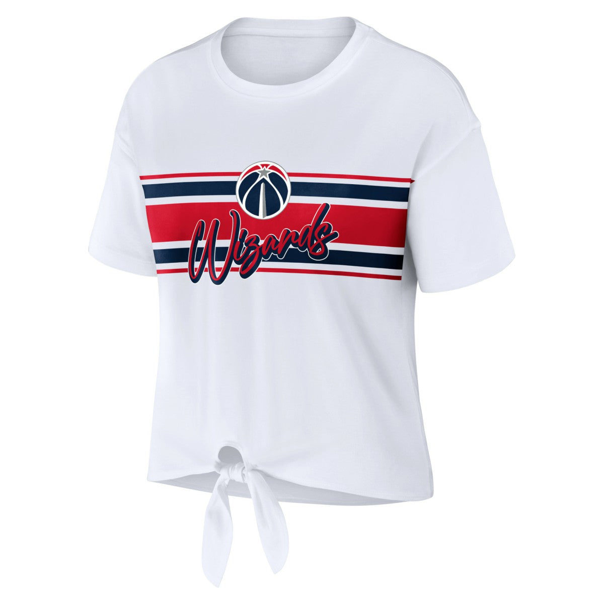 Washington Wizards WEAR by Erin Andrews Women's Tie-Front T-Shirt White