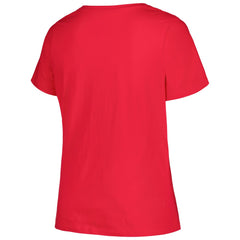 Los Angeles Angels Profile Women's Plus Size Arch Logo T-Shirt - Red T-shirts