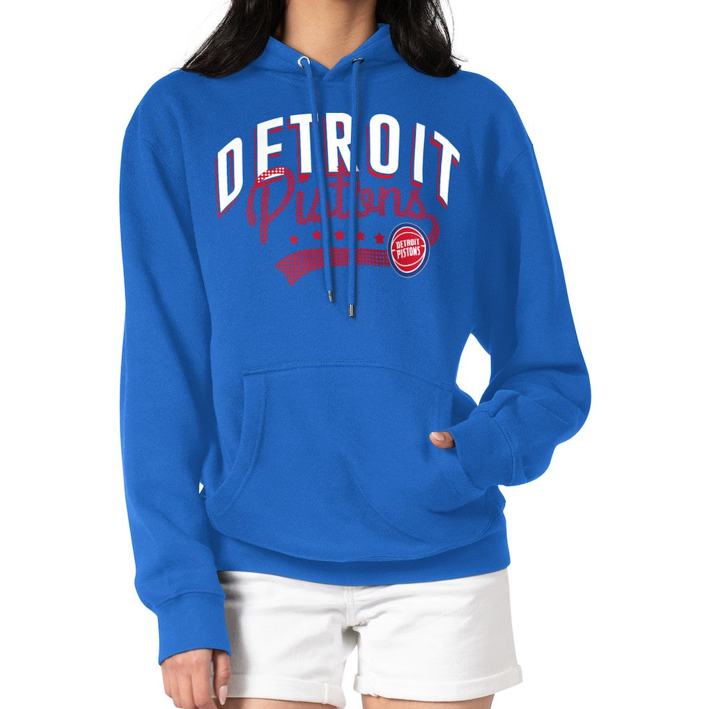 Detroit Pistons G-III 4Her by Carl Banks Women's Filigree Logo Pullover Hoodie - Blue