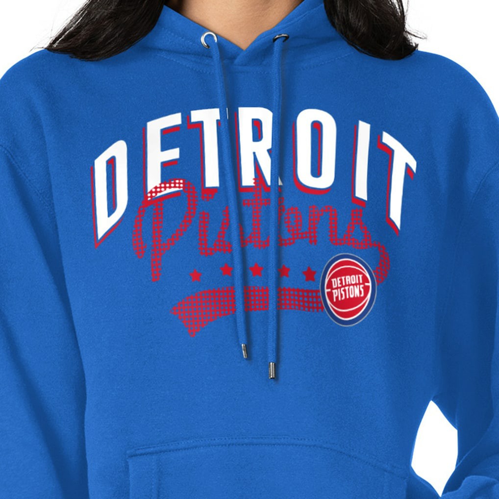 Detroit Pistons G-III 4Her by Carl Banks Women's Filigree Logo Pullover Hoodie - Blue