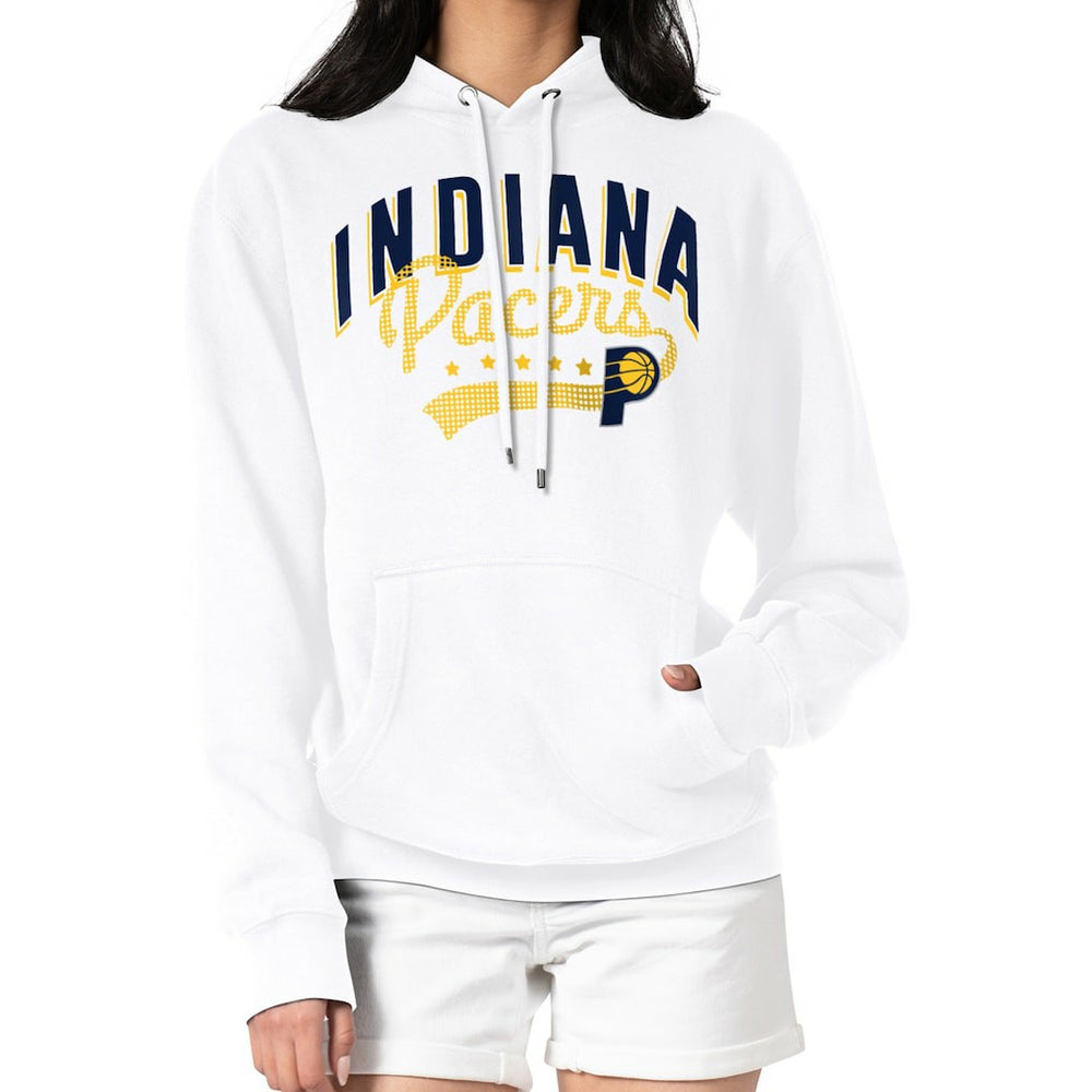 Indiana Pacers G-III 4Her by Carl Banks Women's Filigree Logo Pullover Hoodie - White