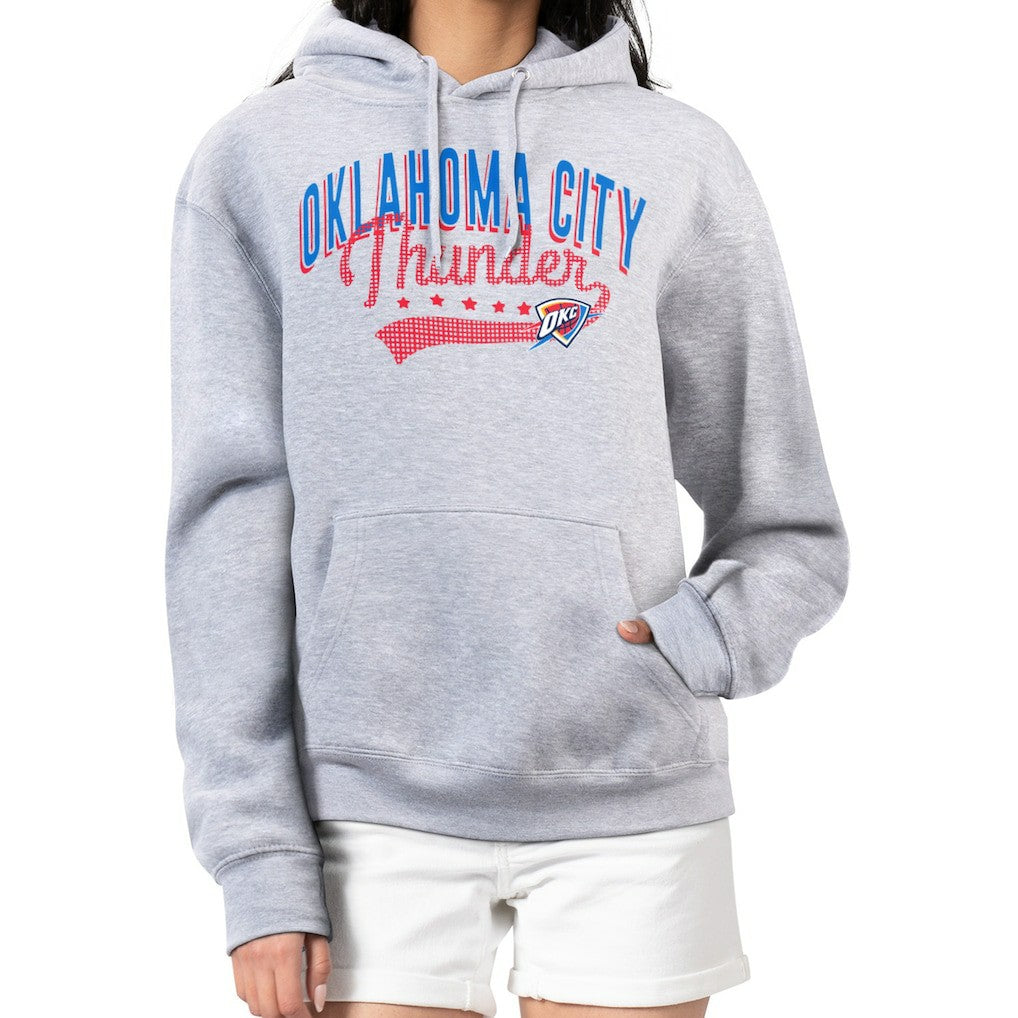 Oklahoma City Thunder G-III 4Her by Carl Banks Women's Filigree Logo Pullover Hoodie - Heather Gray