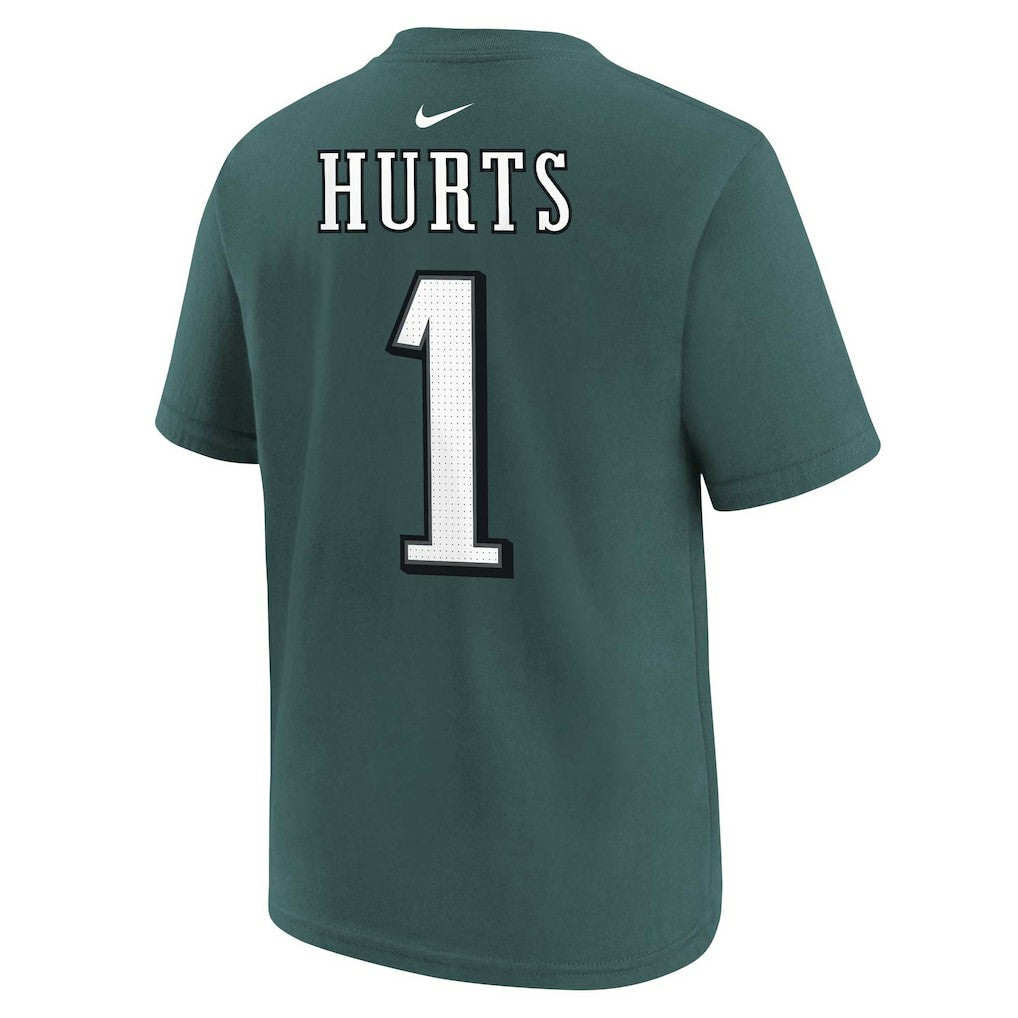 Jalen Hurts Philadelphia Eagles Youth Player Name & Number T-Shirt - Midnight Green T-shirts