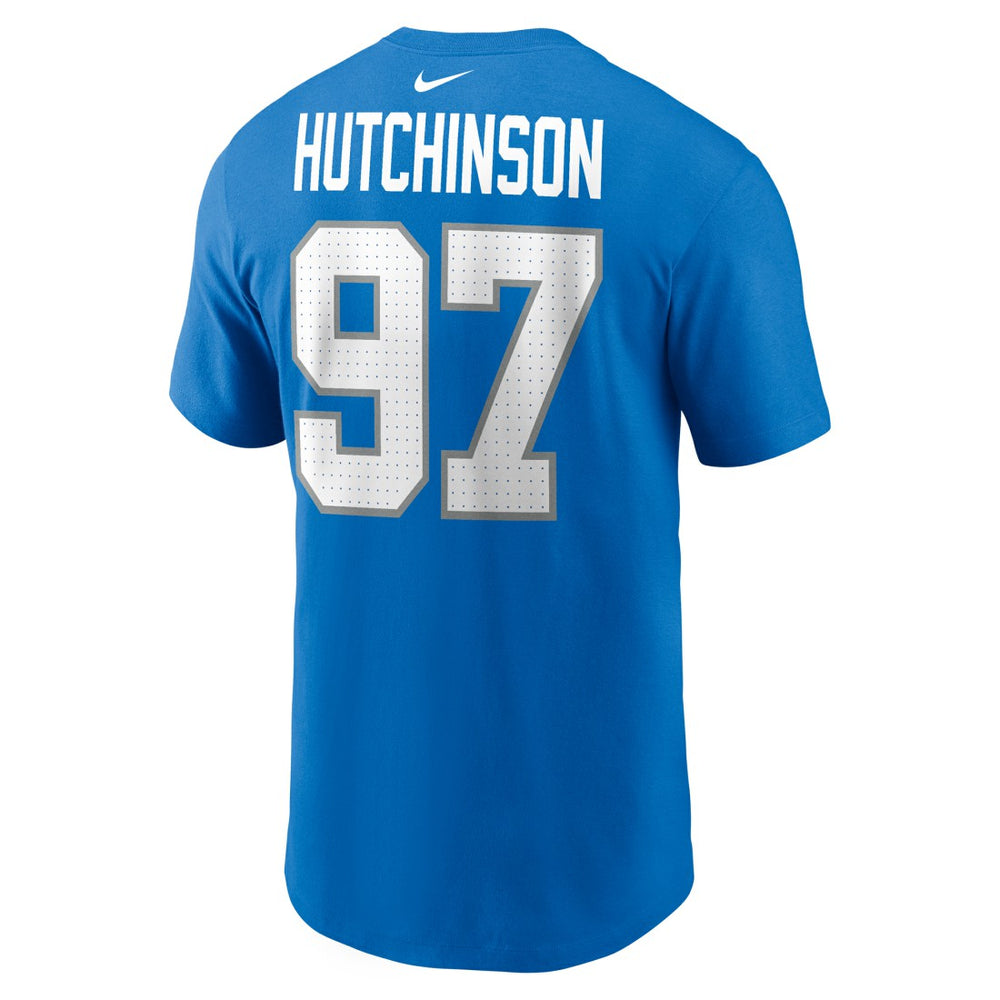 Aidan Hutchinson Detroit Lions Youth Player Name & Number T-Shirt - Blue T-shirts