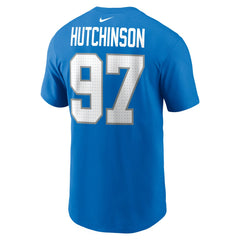 Aidan Hutchinson Detroit Lions Youth Player Name & Number T-Shirt - Blue T-shirts