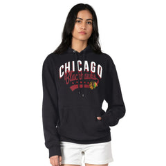 Chicago Blackhawks G-III 4Her by Carl Banks Women's Filigree Logo Pullover Hoodie – Black | US 200553606