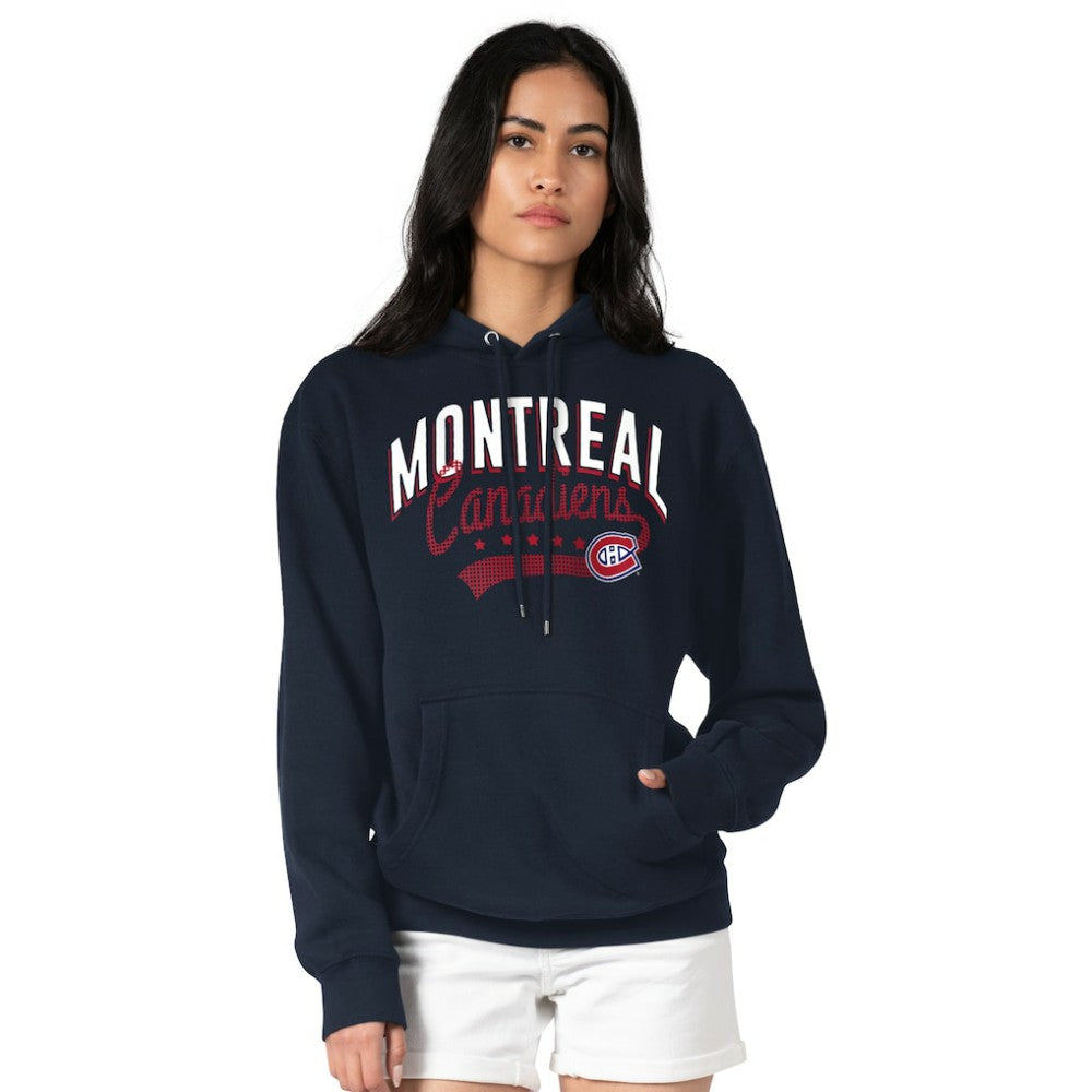 Montreal Canadiens G-III 4Her by Carl Banks Women's Filigree Logo Pullover Hoodie – Navy | US 200553655