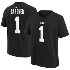 Ahmad Sauce Gardner New York Jets Youth Player Name & Number T-Shirt - Black T-shirts