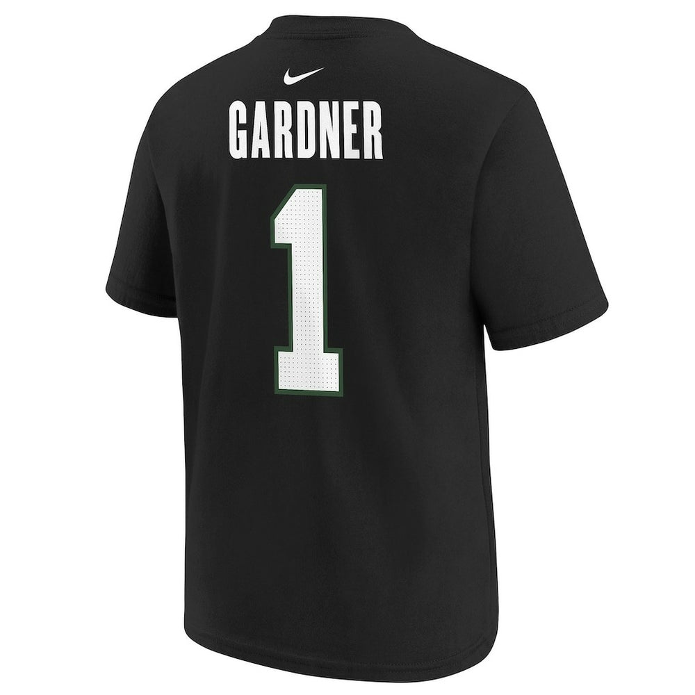 Ahmad Sauce Gardner New York Jets Youth Player Name & Number T-Shirt - Black T-shirts