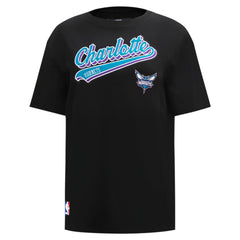 Charlotte Hornets Pro Standard Women's Script Boyfriend T-Shirt Black